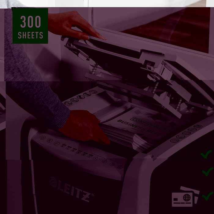 Leitz IQ 300 Autofeed P5 Destructora de Documentos Blanca Leitz IQ 300 Autofeed P5 Destructora de Documentos Blanca