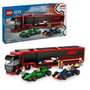 LEGO City Camión de F1 con Coches RB20 y AMR24