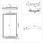Emuca Kit de pantalonero de 7 varillas y bastidor regulable Quartz para armarios, guías de cierre suave y extracción total, Módulo 90cm, Acabado Titanio