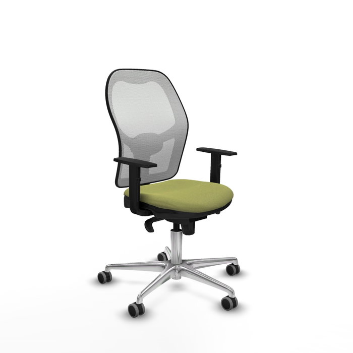 PIQUERAS Y CRESPO Silla de oficina Jorquera con mecanismo Sincro, verde oliva y blanco PIQUERAS Y CRESPO Silla de oficina Jorquera con mecanismo Sincro, verde oliva y blanco
