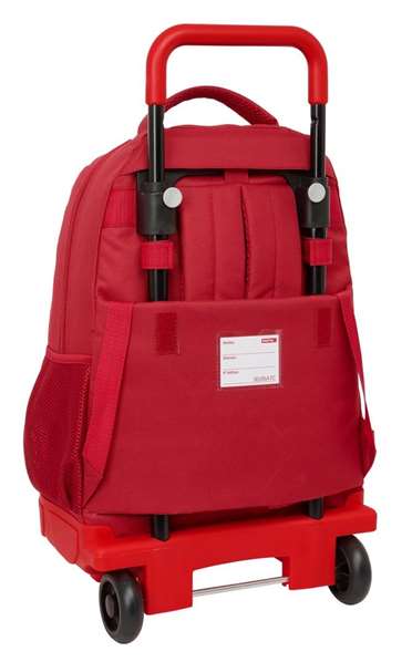 Safta Mochila Grande con Ruedas Compact Exterior Resistente Sevilla FC 33x45x22 cm