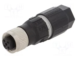 LAPP Conector M12 hembra de 4 pines recto