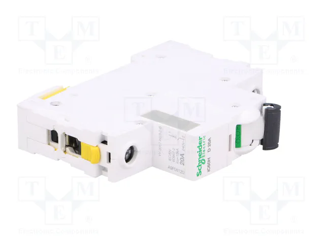 SCHNEIDER ELECTRIC Interruptor magnetotérmico iC60H 16A 1P Caract D SCHNEIDER ELECTRIC Interruptor magnetotérmico iC60H 16A 1P Caract D