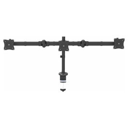 StarTech.com Brazo para 3 Monitores de Escritorio - Soporte VESA Ergonómico, Ajuste de Altura, para 3 Monitores hasta 24" (61 cm), Capacidad 24 kg, Montaje por Abrazadera, Negro