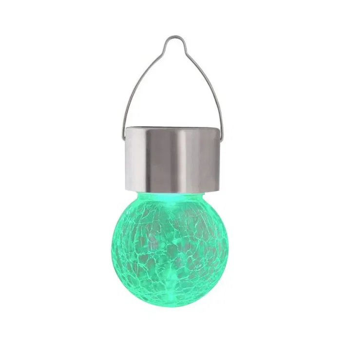 RABALUX Lámpara Solar de Exterior Yola Decorativa Colgante, LED RGB 1 Lumen 0.06W, IP44, Metal y Vidrio Cromo Satinado [RAB-7850]