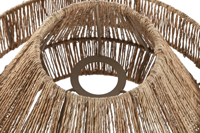 DKD Home Decor Pantalla Yute Metal 33x33x20 Natural