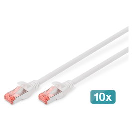 Digitus Pack de 10 Cables Ethernet CAT 6 S/FTP 2m Blanco
