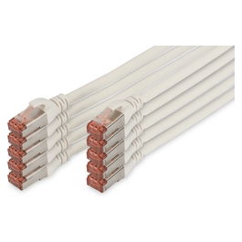 Digitus CAT 6 S/FTP Patchkabel, 10 Piezas, Blanco, 2 Metros