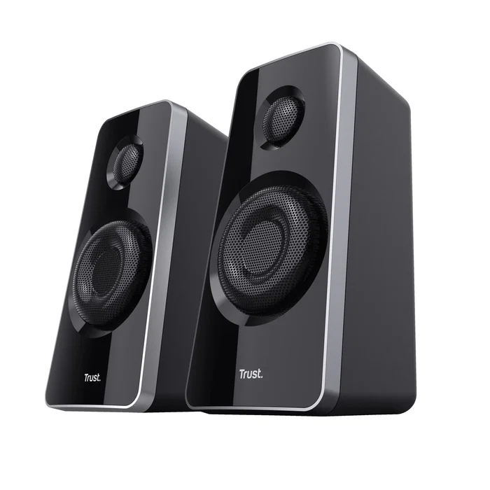 Trust Tytan Altavoces 2.1 de 120 W Pico (60 W RMS) con Subwoofer de Madera, Negro