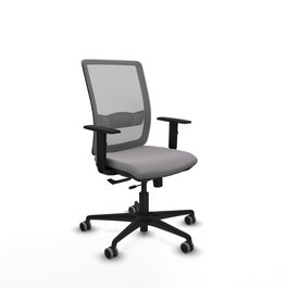 PIQUERAS Y CRESPO Silla de oficina Haches Gris con mecanismo Sincro/Traslack