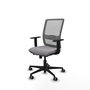 PIQUERAS Y CRESPO Silla de oficina Haches Gris con mecanismo Sincro/Traslack