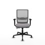 PIQUERAS Y CRESPO Silla de oficina Haches Gris con mecanismo Sincro/Traslack
