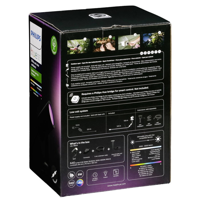 Philips Hue Lily Kit de Extensión White & Color Ambiance 8W - Antracita Philips Hue Lily Kit de Extensión White & Color Ambiance 8W - Antracita
