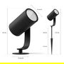 Philips Lily Spot 1 flg. Verlängerung Schwarz 700lm Foco de Exterior, Blanco y Color Ambiance, Regulable, IP65, Jardín, Patio