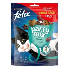 Purina Felix Party Mix Seaside Mix 5x200 gr Snacks para Gato Sabor Salmón Carbonero Trucha