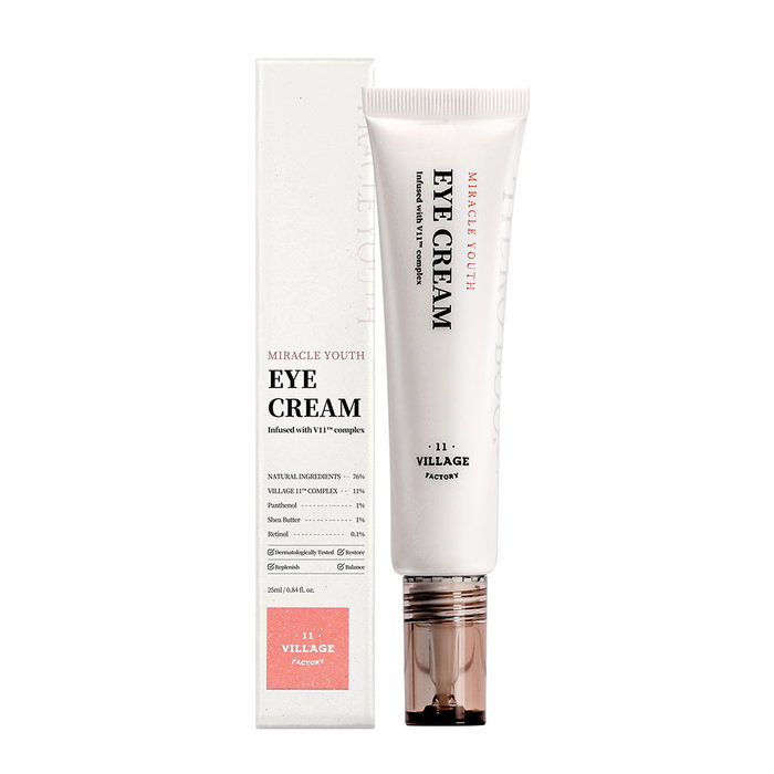 Village 11 MIRACLE YOUTH Crema Contorno de Ojos 25 ml - Anti Ojeras y Bolsas, con Retinol 0.1% - Para Todo Tipo de Piel