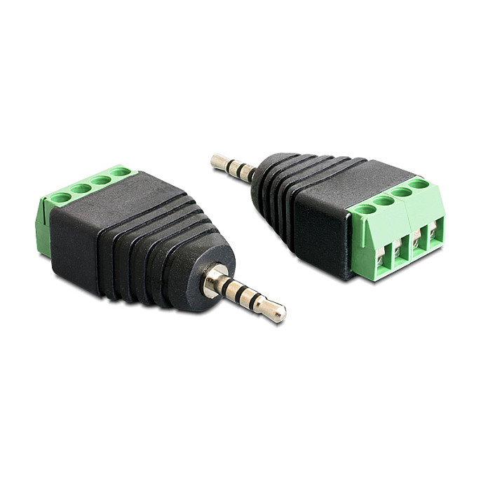 DeLOCK 65454 Adaptador de jack de 2,5 mm a bloque de terminales de 4 pines DeLOCK 65454 Adaptador de jack de 2,5 mm a bloque de terminales de 4 pines