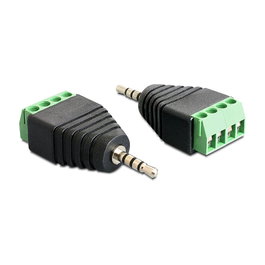 DeLOCK Adaptador Klinke Stecker 2,5 mm a Terminalblock 4 Pin 65454