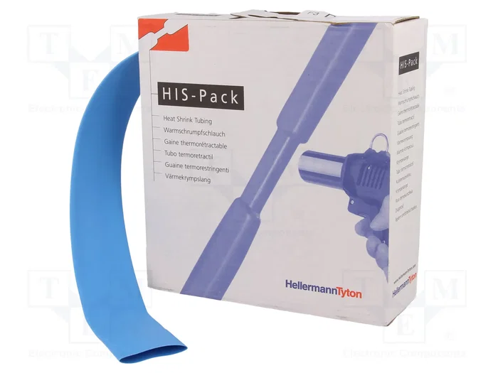 HELLERMANNTYTON Tubo termoretráctil 2:1 25,4mm Azul 5m HELLERMANNTYTON Tubo termoretráctil 2:1 25,4mm Azul 5m