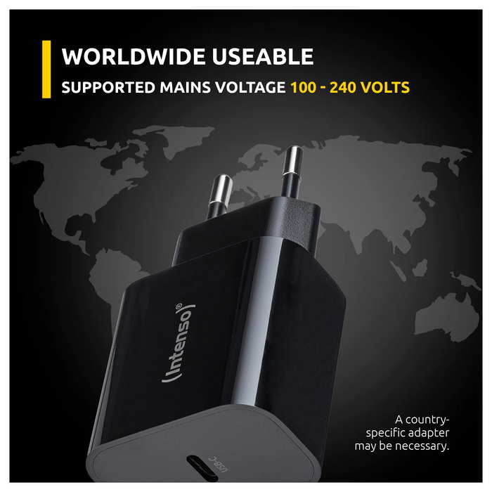 Intenso Intenso Power Adapter W20C Black 1x USB-C 20W