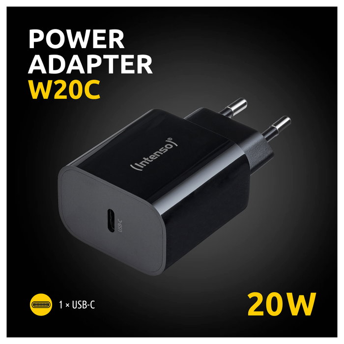 Intenso Intenso Power Adapter W20C Black 1x USB-C 20W