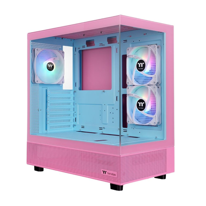 Thermaltake View 270 Plus TG ARGB CA-1Y7-00MAWN-00 - Caja para PC con panel lateral de vidrio templado en color rosa