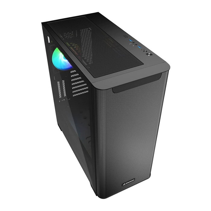 Sharkoon M30 Midi RGB Negro ATX E-ATX Full Tower PC Juego Iluminación RGB Azul Verde Rojo