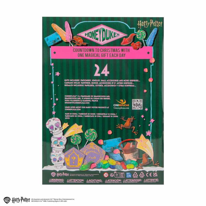 Cinereplicas Calendario de Adviento Harry Potter Honeydukes con Licencia Oficial - 24 Sorpresas y Regalos Temáticos Coleccionables