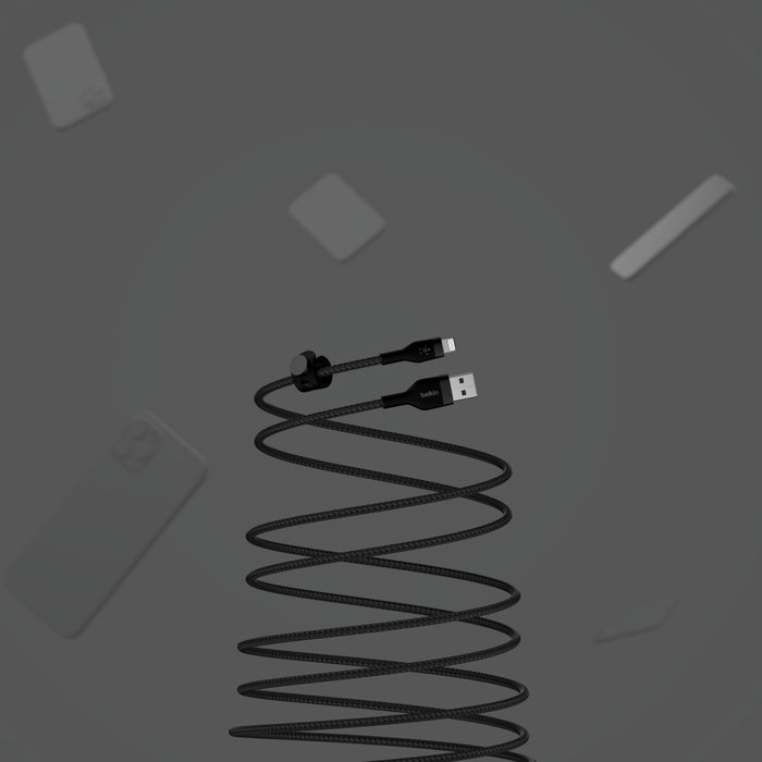 Belkin Cable Flex USB-A a Lightning de 1 m, Negro Belkin Cable Flex USB-A a Lightning de 1 m, Negro