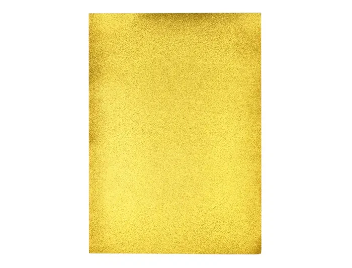 Liderpapel Goma eva con purpurina biodegradable 50x70cm 2mm espesor oro
