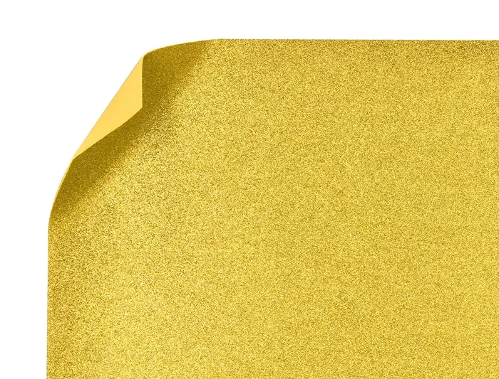 Liderpapel Goma eva con purpurina biodegradable 50x70cm 2mm espesor oro