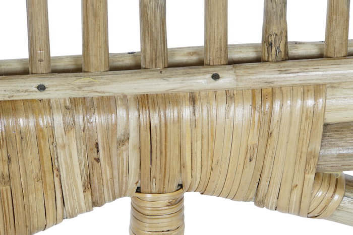 DKD Home Decor Cabecero Cama Urban Natural Ratán 180 cm para Cama 150-180 cm 4x128x180 cm