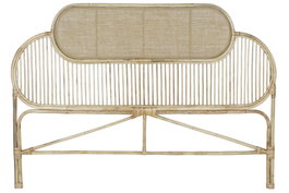 DKD Home Decor Cabecero Cama Urban Natural Ratán 180 cm para Cama 150-180 cm 4x128x180 cm