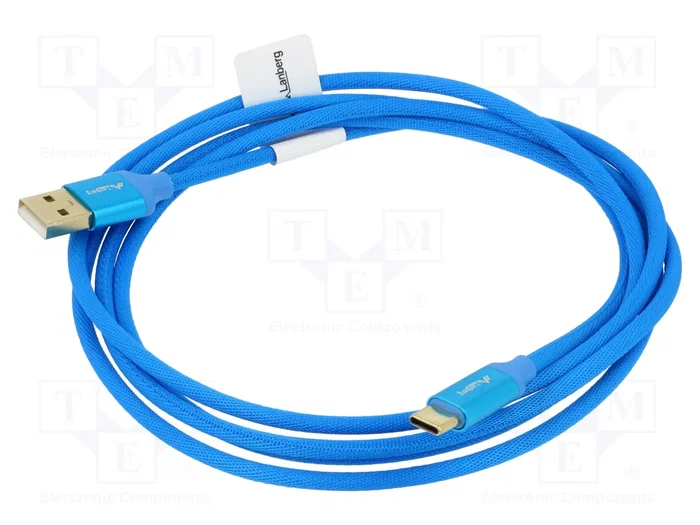 Lanberg Cable USB-A a USB-C CA-USBO-22CU-0018-BL 1,8 m Azul