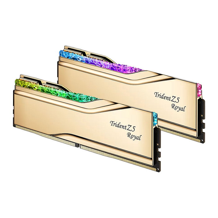 G.Skill Trident Z5 Royal 32GB (2x16GB) DDR5 7200MHz CL34 DIMM Gold Intel XMP 3.0 Kit de Memoria RAM - F5-7200J3445G16GX2-TR5G