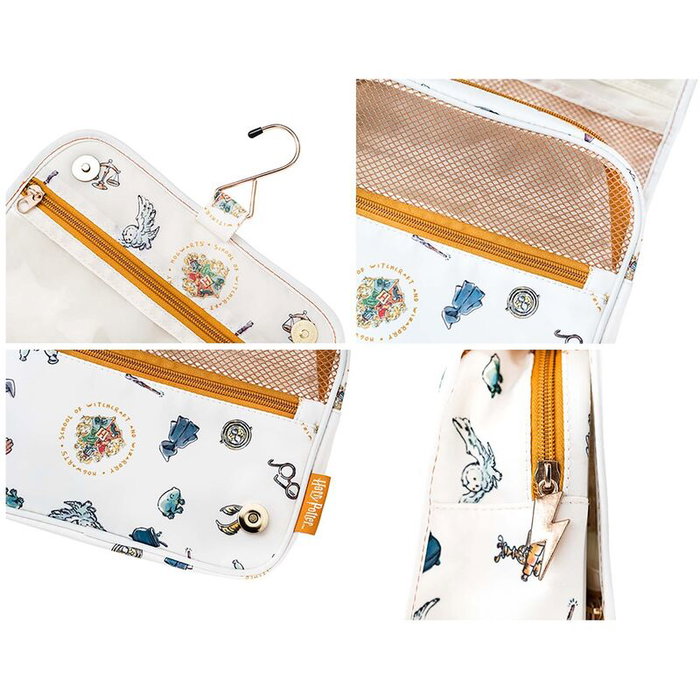 Erik Neceser de Viaje Harry Potter Desplegable Impermeable con Múltiples Compartimentos y Gancho para Colgar Erik Neceser de Viaje Harry Potter Desplegable Impermeable con Múltiples Compartimentos y Gancho para Colgar