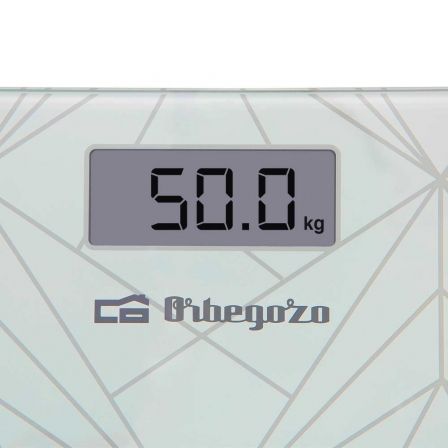 Orbegozo Báscula de Baño PB 2218 A/ Hasta 180kg/ Blanca con Pantalla LCD y Cristal Templado
