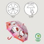 Cerdá Paraguas Manual de Burbuja Hello Kitty Rosa 45 Cm