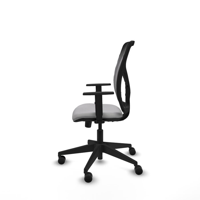 PIQUERAS Y CRESPO Silla de oficina Motilla con mecanismo Sincro en Gris claro y Negro