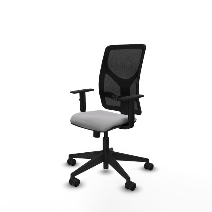 PIQUERAS Y CRESPO Silla de oficina Motilla con mecanismo Sincro en Gris claro y Negro