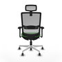 PIQUERAS Y CRESPO Silla de oficina Haches con mecanismo Sincro/Traslack Verde y Gris