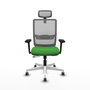 PIQUERAS Y CRESPO Silla de oficina Haches con mecanismo Sincro/Traslack Verde y Gris