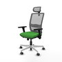 PIQUERAS Y CRESPO Silla de oficina Haches con mecanismo Sincro/Traslack Verde y Gris