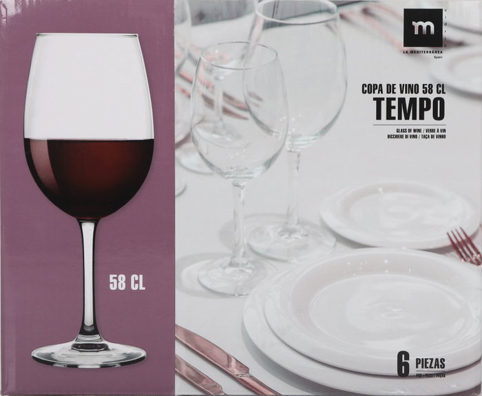 La Mediterranea Copa de Vino Tempo 58 cl (Pack de 24 unidades) تقد