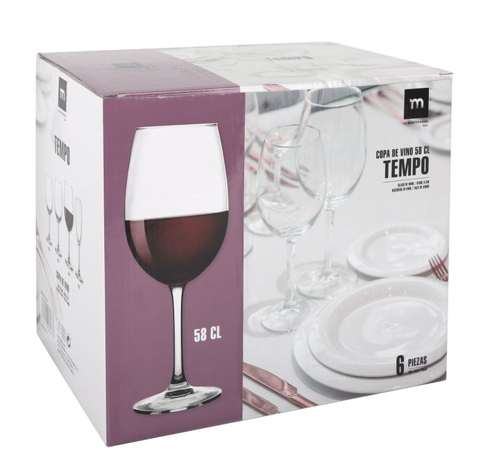 La Mediterranea Copa de Vino Tempo 58 cl (Pack de 24 unidades) تقد