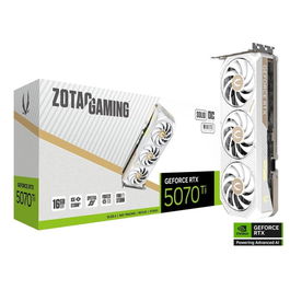 ZOTAC GAMING GeForce RTX 5070 Ti SOLID CORE OC White Edition - 16GB GDDR7, 8960 Cores, IceStorm 3.0, PCIe 5.0, DisplayPort 2.1b