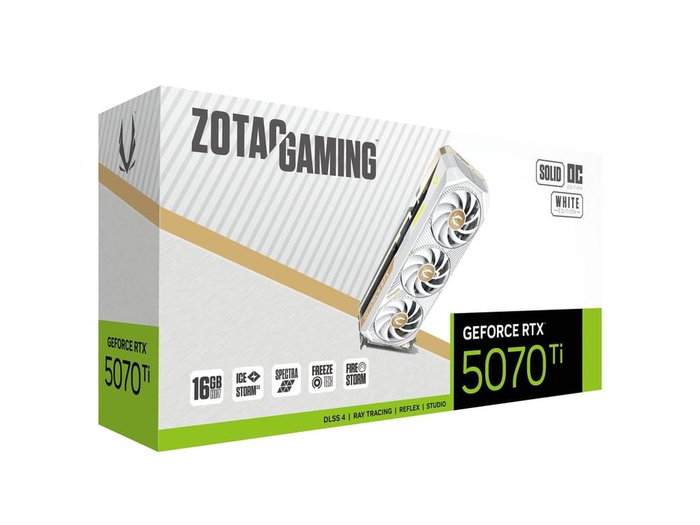 Zotac Tarjeta Gráfica Gaming RTX 5070 Ti 16GB GDDR7 White Edition