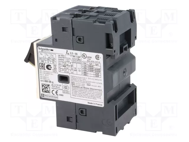 SCHNEIDER ELECTRIC Interruptor motorizado GV2ME08 1,1/1,5kW 230÷690VAC