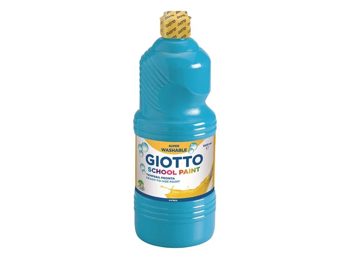 Giotto Tempera Líquida Escolar Lavable 1000 ml Azul Cyan