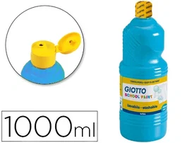 Giotto Témpera Escolar Lavable Azul Cyan Botella 1000 mL
